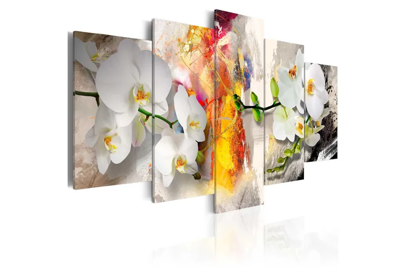 Tavla Orchid And Colors 200x100, Artgeist sp. z o. o.