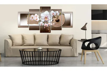 Tavla Orchid And Zen Garden 200x100 - Artgeist sp. z o. o. - Inredning - Tavlor & konst - Canvastavlor