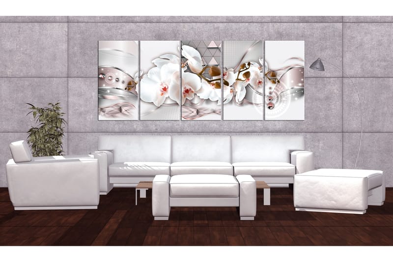 Tavla Orchises And Triangles 200x80 - Artgeist sp. z o. o. - Inredning - Tavlor & konst - Canvastavlor