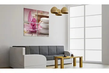 Tavla Orkidé Och Zen 40x40 - Artgeist sp. z o. o. - Inredning - Tavlor & konst - Canvastavlor