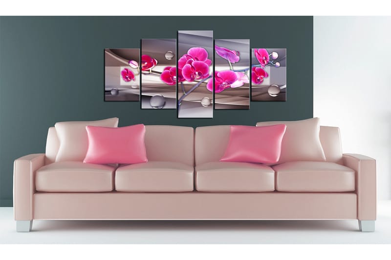 Tavla Orkidé På En Dämpad Bakgrund 200x100 - Artgeist sp. z o. o. - Inredning - Tavlor & konst - Canvastavlor