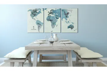 Tavla Ornitologiska Världskarta 60x30 - Artgeist sp. z o. o. - Inredning - Tavlor & konst - Canvastavlor