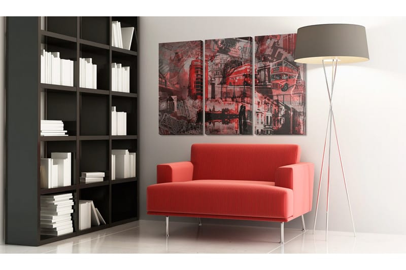 Tavla Röd London 90x60 - Artgeist sp. z o. o. - Inredning - Tavlor & konst - Canvastavlor