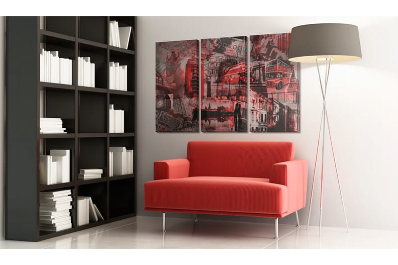 Tavla Röd London 90x60 - Artgeist sp. z o. o. - Inredning - Tavlor & konst - Canvastavlor