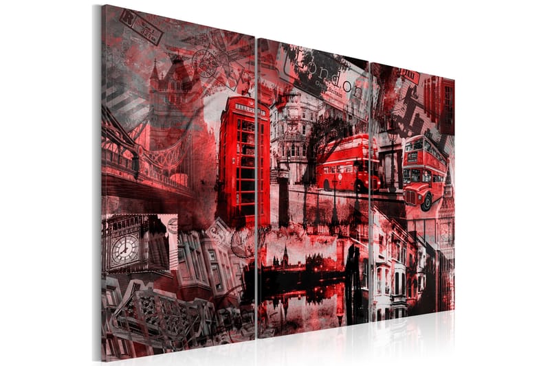 Tavla Röd London 90x60 - Artgeist sp. z o. o. - Inredning - Tavlor & konst - Canvastavlor