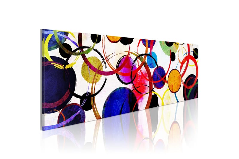 Tavla Rainbow Circles 150x50, Artgeist sp. z o. o.