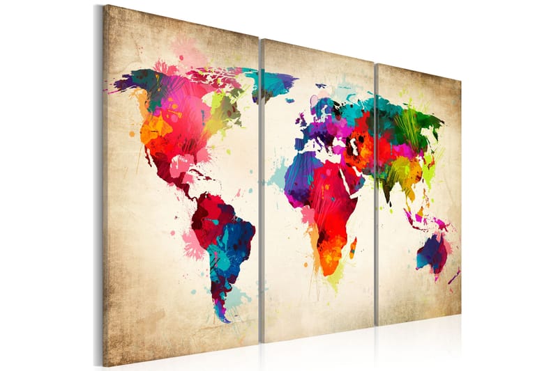 Tavla Rainbow Continents 120x80, Artgeist sp. z o. o.