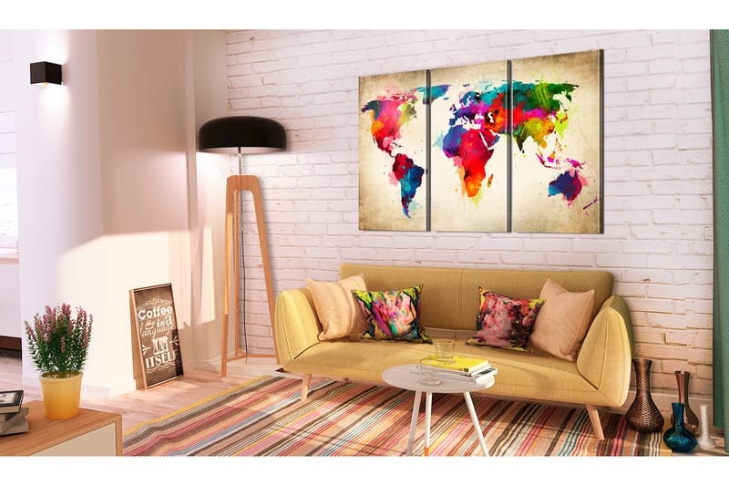 Tavla Rainbow Continents 60x40 - Artgeist sp. z o. o. - Inredning - Tavlor & konst - Canvastavlor