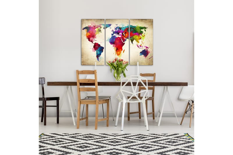 Tavla Rainbow Continents 90x60 - Artgeist sp. z o. o. - Inredning - Tavlor & konst - Canvastavlor