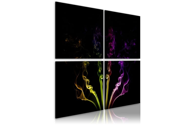 Tavla Rainbow-Färgade Rök Spår 40x40, Artgeist sp. z o. o.
