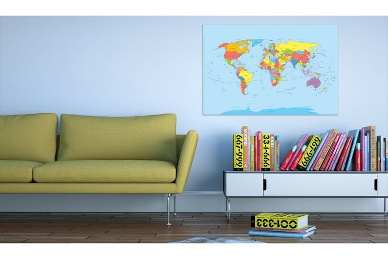 Tavla Rainbow Geography 60x40, Artgeist sp. z o. o.