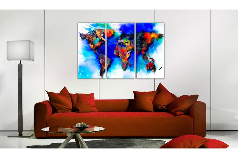 Tavla Rainbow Map 90x60 - Artgeist sp. z o. o. - Inredning - Tavlor & konst - Canvastavlor