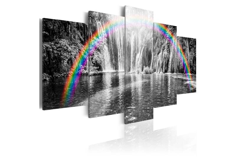 Tavla Rainbow On Grays 200x100, Artgeist sp. z o. o.