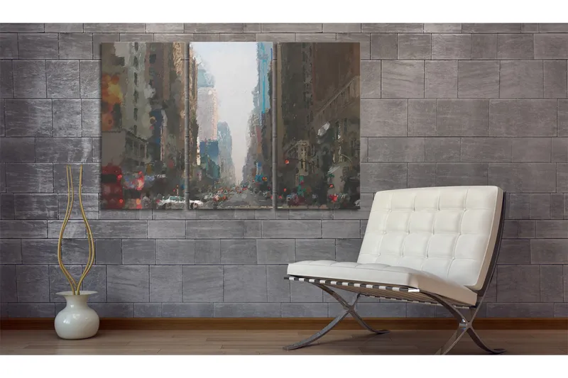 Tavla Rainy City Behind The Glass 120x80 - Artgeist sp. z o. o. - Inredning - Tavlor & konst - Canvastavlor