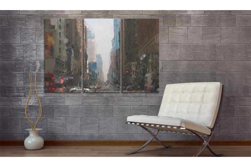 Tavla Rainy city behind the glass 90x60 - Artgeist sp. z o. o. - Inredning - Tavlor & konst - Canvastavlor