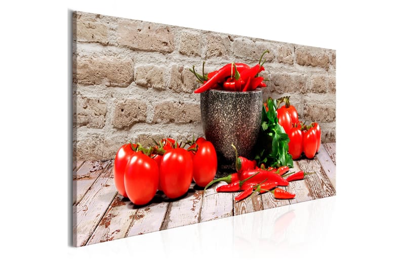 Tavla Red Vegetables (1 Part) Brick Narrow 150x50 - Artgeist sp. z o. o. - Inredning - Tavlor & konst - Canvastavlor