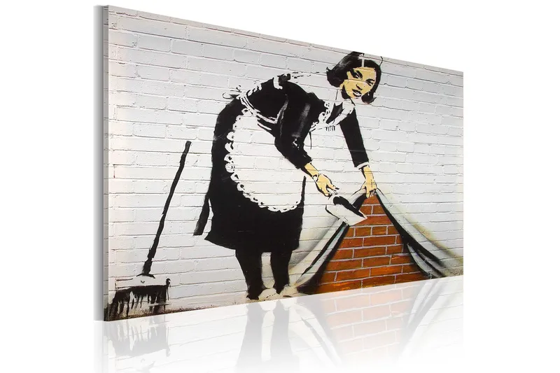 Tavla Rengöring Lady Banksy 60x40, Artgeist sp. z o. o.