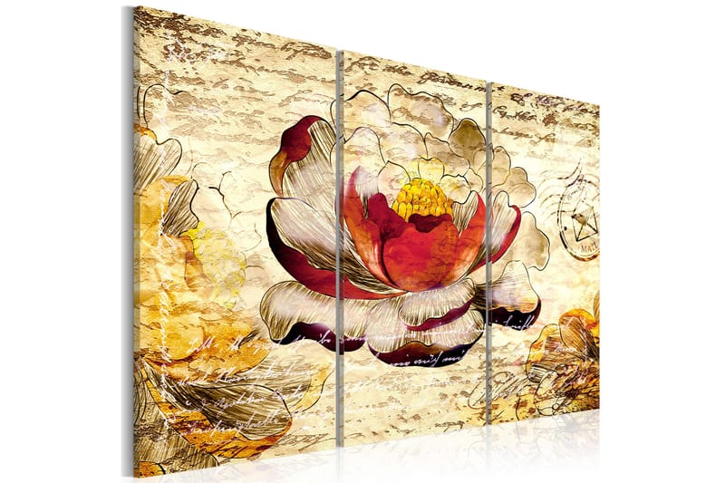 Tavla Retro Flower 60x40 - Artgeist sp. z o. o. - Inredning - Tavlor & konst - Canvastavlor