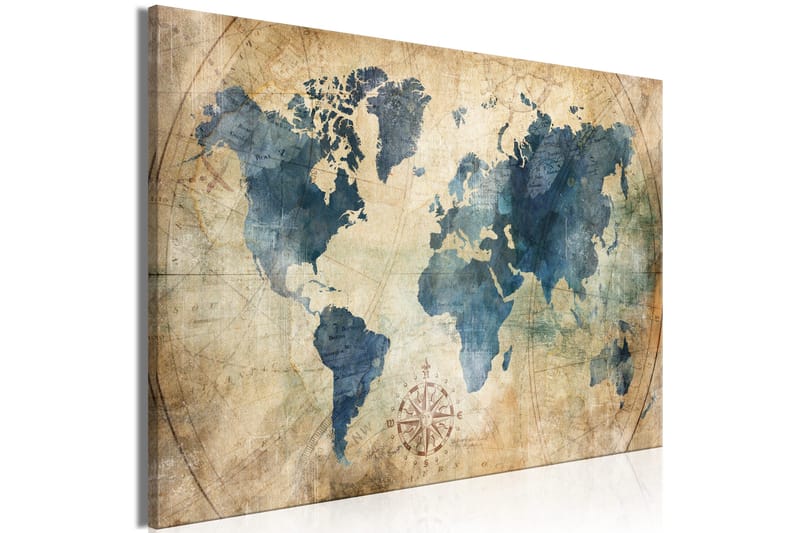 Tavla Retro Map (1 Part) Wide 90x60 - Artgeist sp. z o. o. - Inredning - Tavlor & konst - Canvastavlor