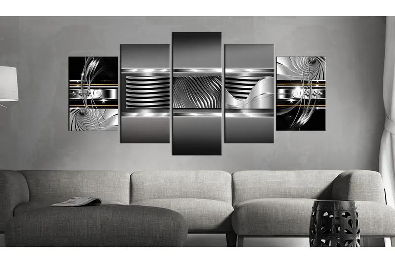 Tavla Rhythm Of Platinum 100x50 - Artgeist sp. z o. o. - Inredning - Tavlor & konst - Canvastavlor