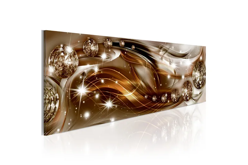 Tavla Ribbon Of Bronze And Glitter 120x40 - Artgeist sp. z o. o. - Inredning - Tavlor & konst - Canvastavlor