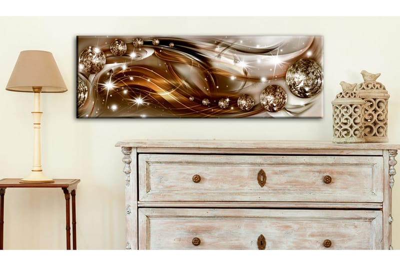 Tavla Ribbon Of Bronze And Glitter 135x45 - Artgeist sp. z o. o. - Inredning - Tavlor & konst - Canvastavlor