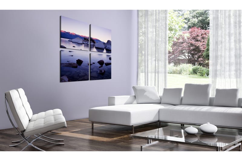 Tavla Rocky Stranden Av Alpin Sjö 40x40 - Artgeist sp. z o. o. - Inredning - Tavlor & konst - Canvastavlor