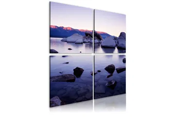 Tavla Rocky Stranden Av Alpin Sjö 80x80 - Artgeist sp. z o. o. - Inredning - Tavlor & konst - Canvastavlor