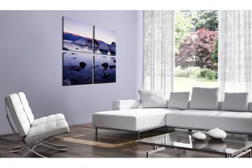 Tavla Rocky Stranden Av Alpin Sjö 80x80 - Artgeist sp. z o. o. - Inredning - Tavlor & konst - Canvastavlor