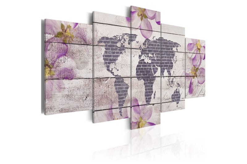 Tavla Romantic World Map 200x100, Artgeist sp. z o. o.