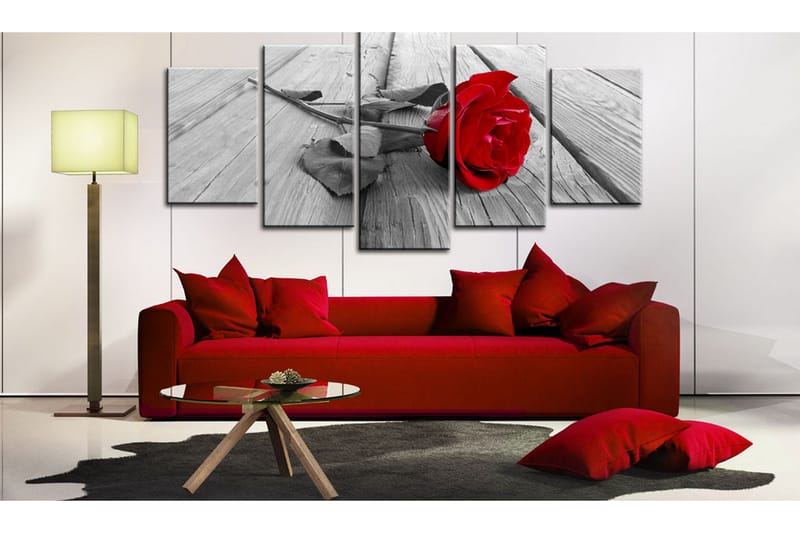 Tavla Rose On Wood 100x50 - Artgeist sp. z o. o. - Inredning - Tavlor & konst - Canvastavlor