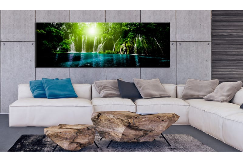 Tavla Sapphire Lake 135x45 - Artgeist sp. z o. o. - Inredning - Tavlor & konst - Canvastavlor