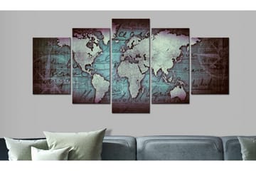Tavla Sapphire Map 100x50 - Artgeist sp. z o. o. - Inredning - Tavlor & konst - Canvastavlor