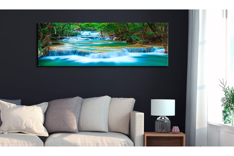 Tavla Sapphire Waterfalls 120x40 - Artgeist sp. z o. o. - Inredning - Tavlor & konst - Canvastavlor