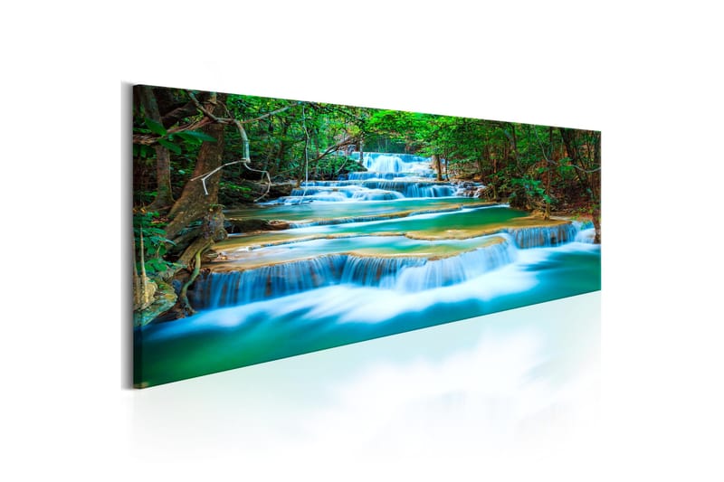 Tavla Sapphire Waterfalls 135x45 - Artgeist sp. z o. o. - Inredning - Tavlor & konst - Canvastavlor