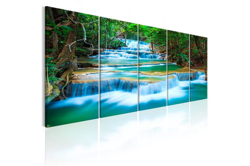 Tavla Sapphire Waterfalls 225x90 - Artgeist sp. z o. o. - Inredning - Tavlor & konst - Canvastavlor