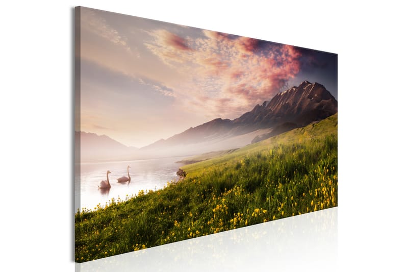 Tavla Sayram Lake (1 Part) Narrow 150x50 - Artgeist sp. z o. o. - Inredning - Tavlor & konst - Canvastavlor