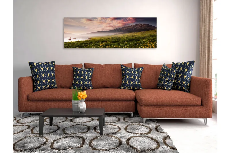 Tavla Sayram Lake (1 Part) Narrow 150x50, Artgeist sp. z o. o.