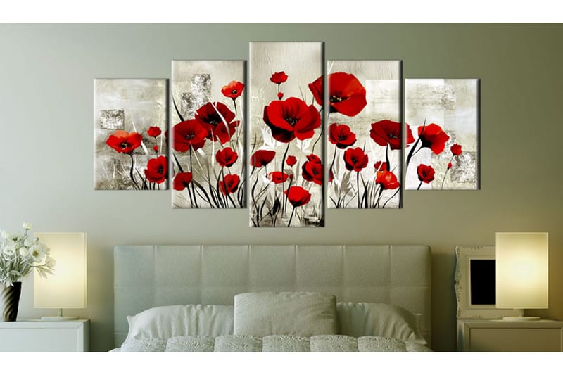 Tavla Scarlet Field 100x50 - Artgeist sp. z o. o. - Inredning - Tavlor & konst - Canvastavlor