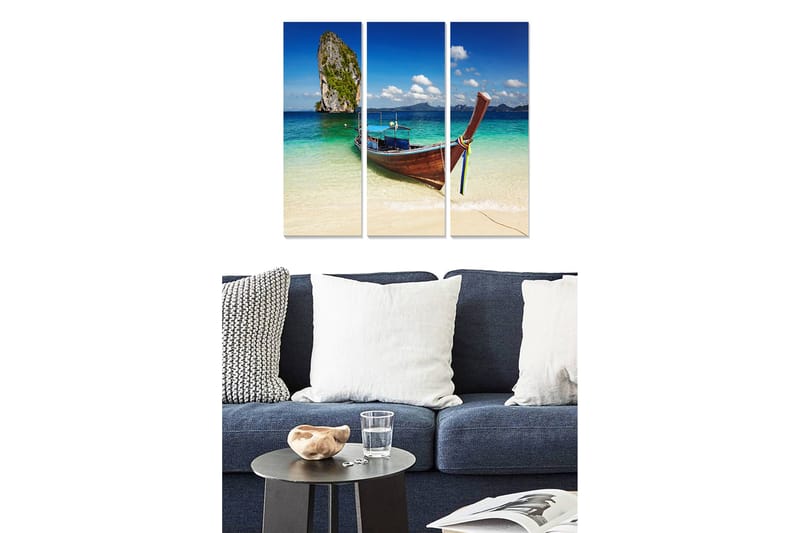 Tavla Scenic 3-pack Flerfärgad - 20x50 cm - Inredning - Tavlor & konst - Canvastavlor
