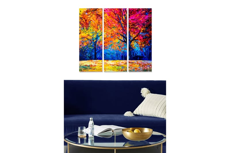 Tavla Scenic 3-pack Flerfärgad - 20x50 cm - Inredning - Tavlor & konst - Canvastavlor
