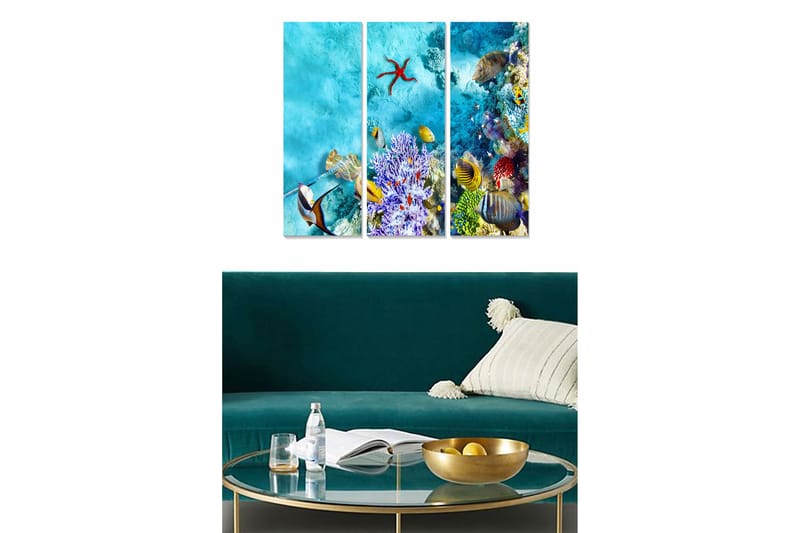 Tavla Scenic 3-pack Flerf ärgad, 20x50 cm