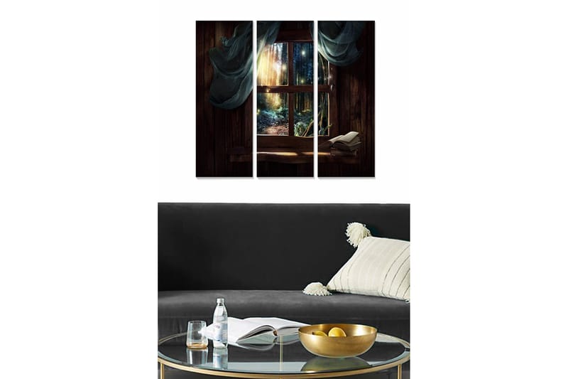 Tavla Scenic 3-pack Flerfärgad - 20x50 cm - Inredning - Tavlor & konst - Canvastavlor