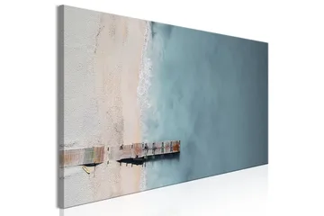 Tavla Sea and Wooden Bridge (1 Part) Narrow Grey 135x45 - Artgeist sp. z o. o. - Inredning - Tavlor & konst - Canvastavlor