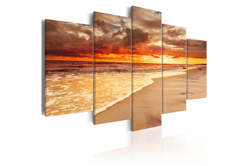 Tavla Sea Beautiful Sunset 200x100, Artgeist sp. z o. o.