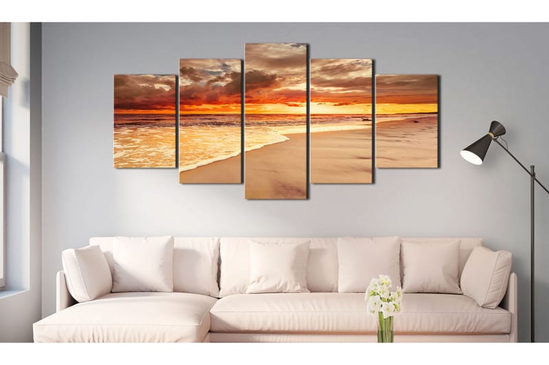 Tavla Sea Beautiful Sunset 200x100 - Artgeist sp. z o. o. - Inredning - Tavlor & konst - Canvastavlor
