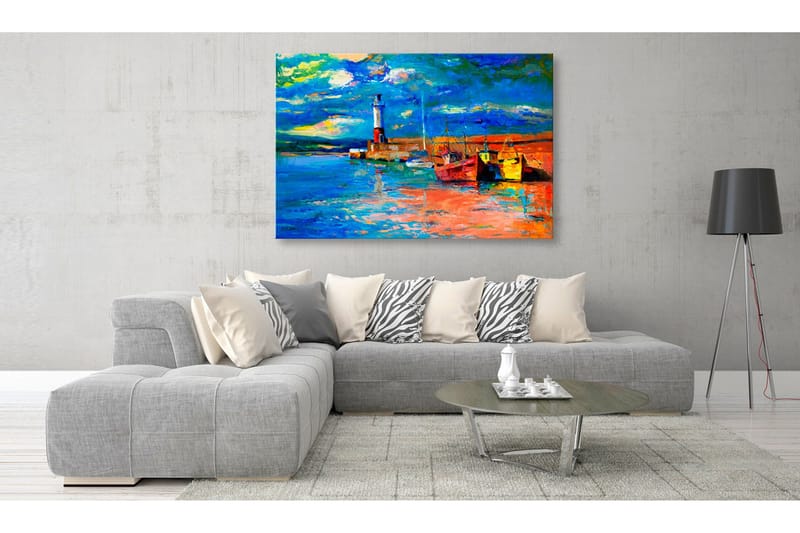 Tavla Seaside Landscape: The Lighthouse 120x80, Artgeist sp. z o. o.