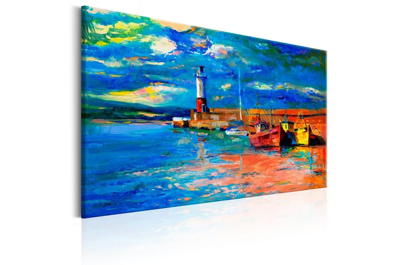 Tavla Seaside Landscape: The Lighthouse 90x60 - Artgeist sp. z o. o. - Inredning - Tavlor & konst - Canvastavlor