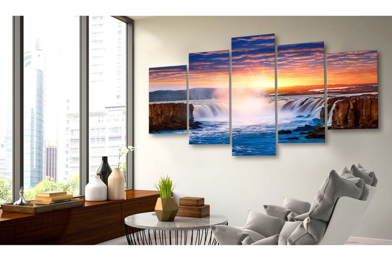 Tavla Selfoss Waterfall Iceland 100x50 - Artgeist sp. z o. o. - Inredning - Tavlor & konst - Canvastavlor