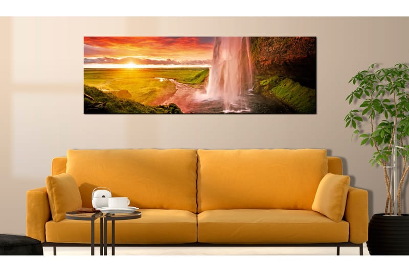 Tavla Seljalandsfoss Waterfall 120x40 - Artgeist sp. z o. o. - Inredning - Tavlor & konst - Canvastavlor